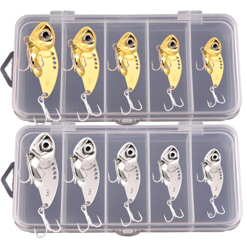 Fishing Lure Spoon - Bộ 5 Kim Loại VIB Thìa