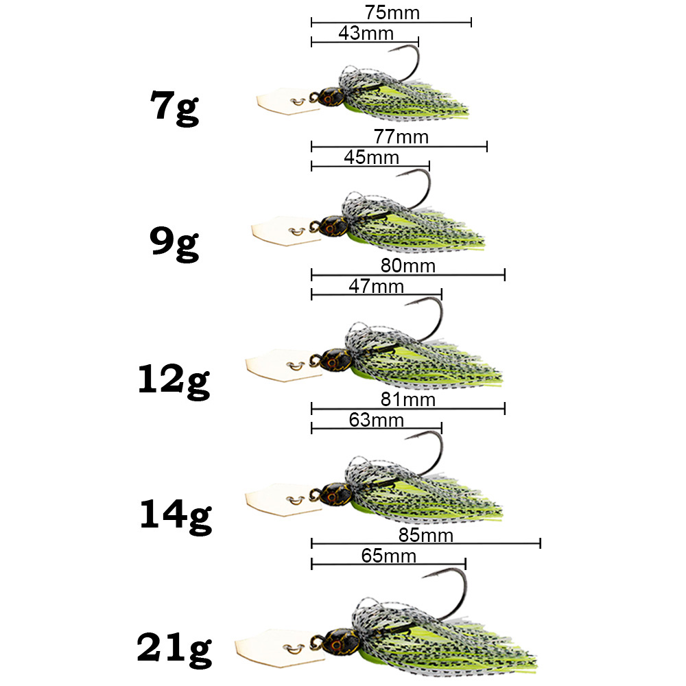 2Pcs Spinner Bait 7g/9g/12g/14 - đánh giá và giá Fishing Lure Blade Bait