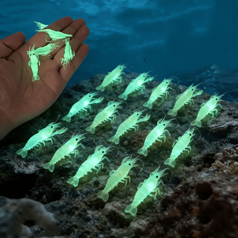 10pcs Glow Shrimp Fishing Lure - đánh giá và giá Fishing Lure Soft Plastic