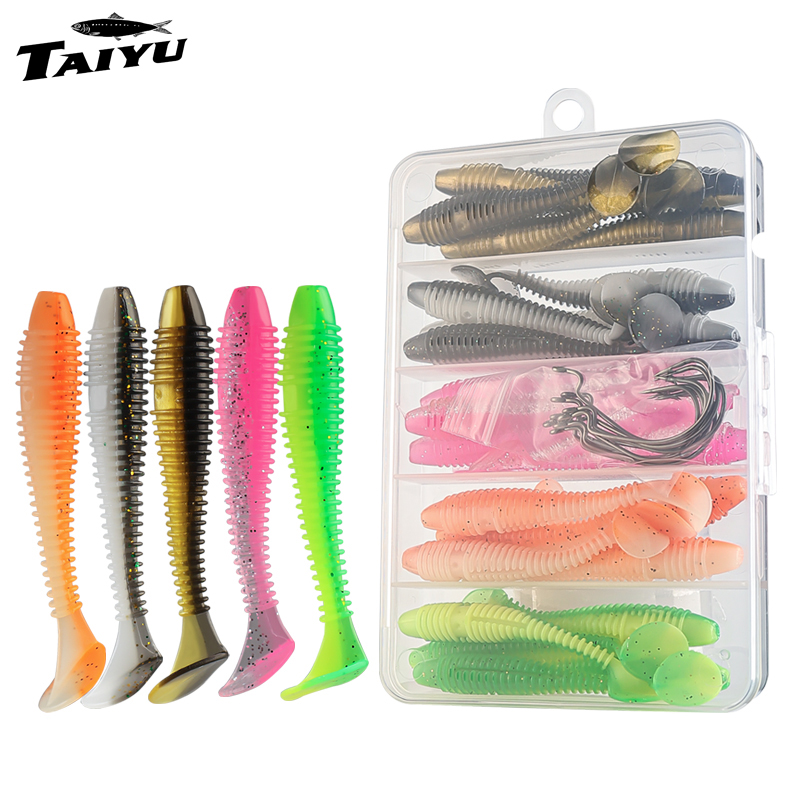 TAIYU 25/35pcs/Set Soft Fishin - đánh giá và giá Fishing Lure Soft Plastic